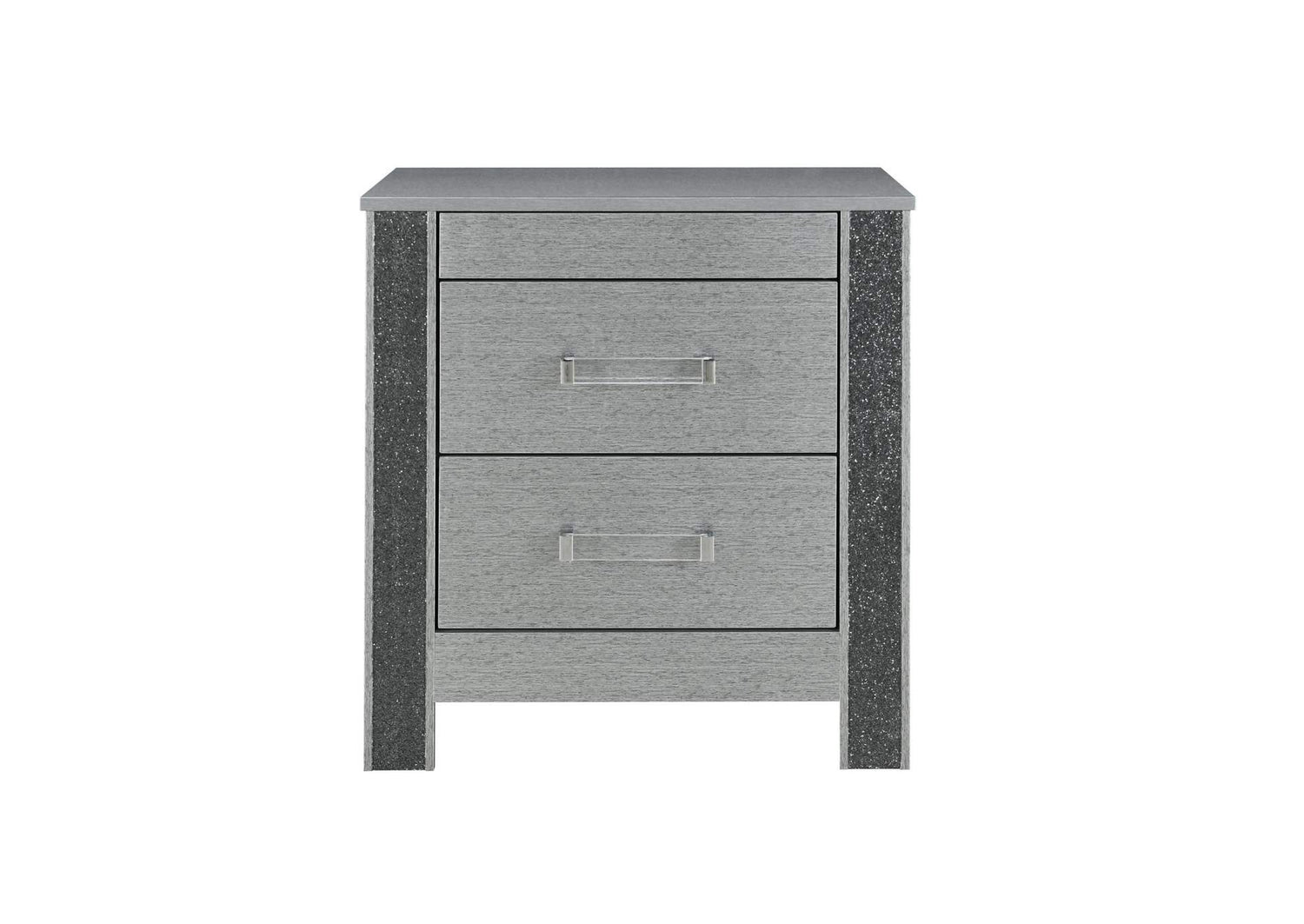 LOGAN-SILVER-NS LOGAN SILVER NIGHTSTAND