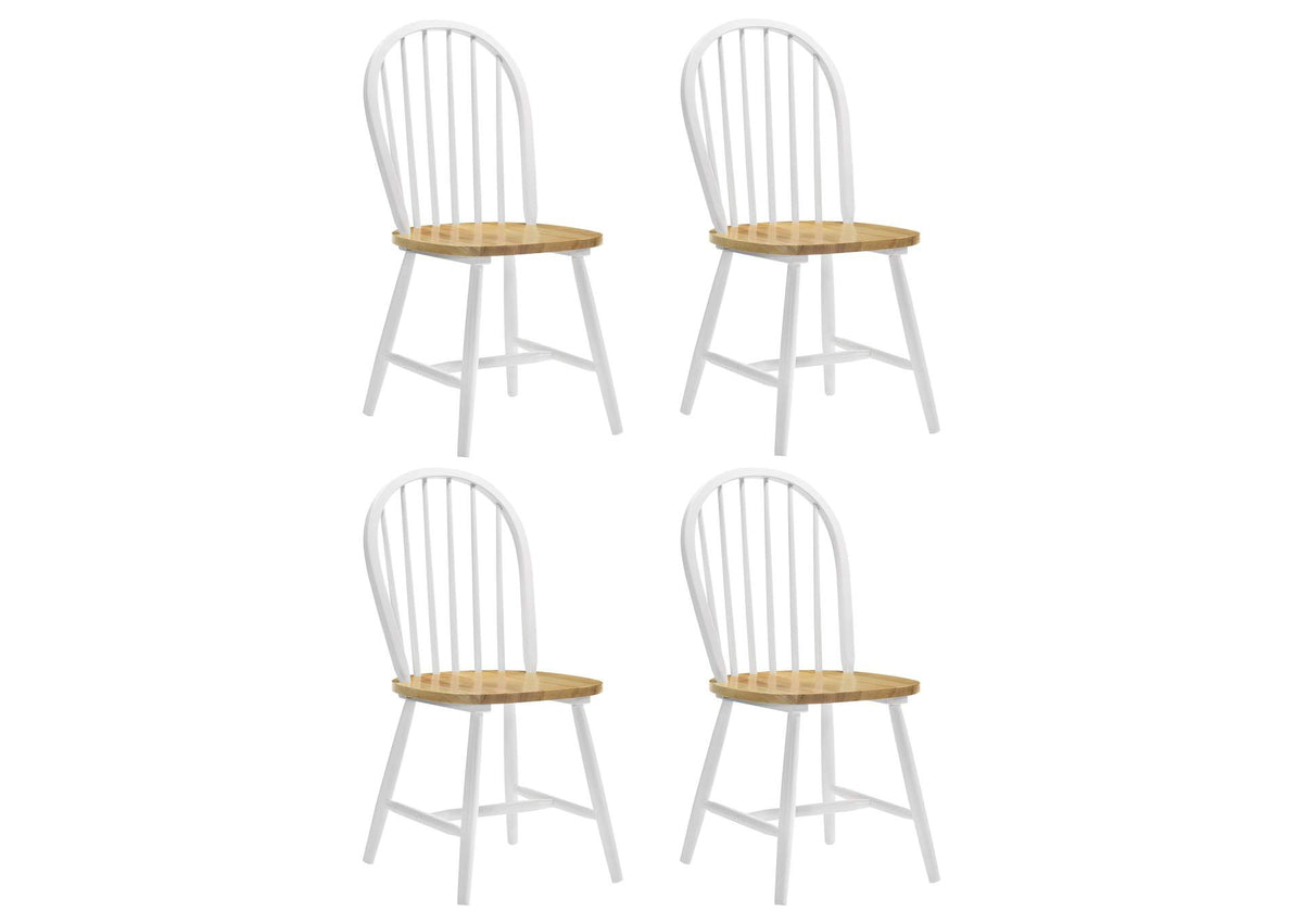 4129 Cinder Wood Dining Side Chair White (Set of 4)