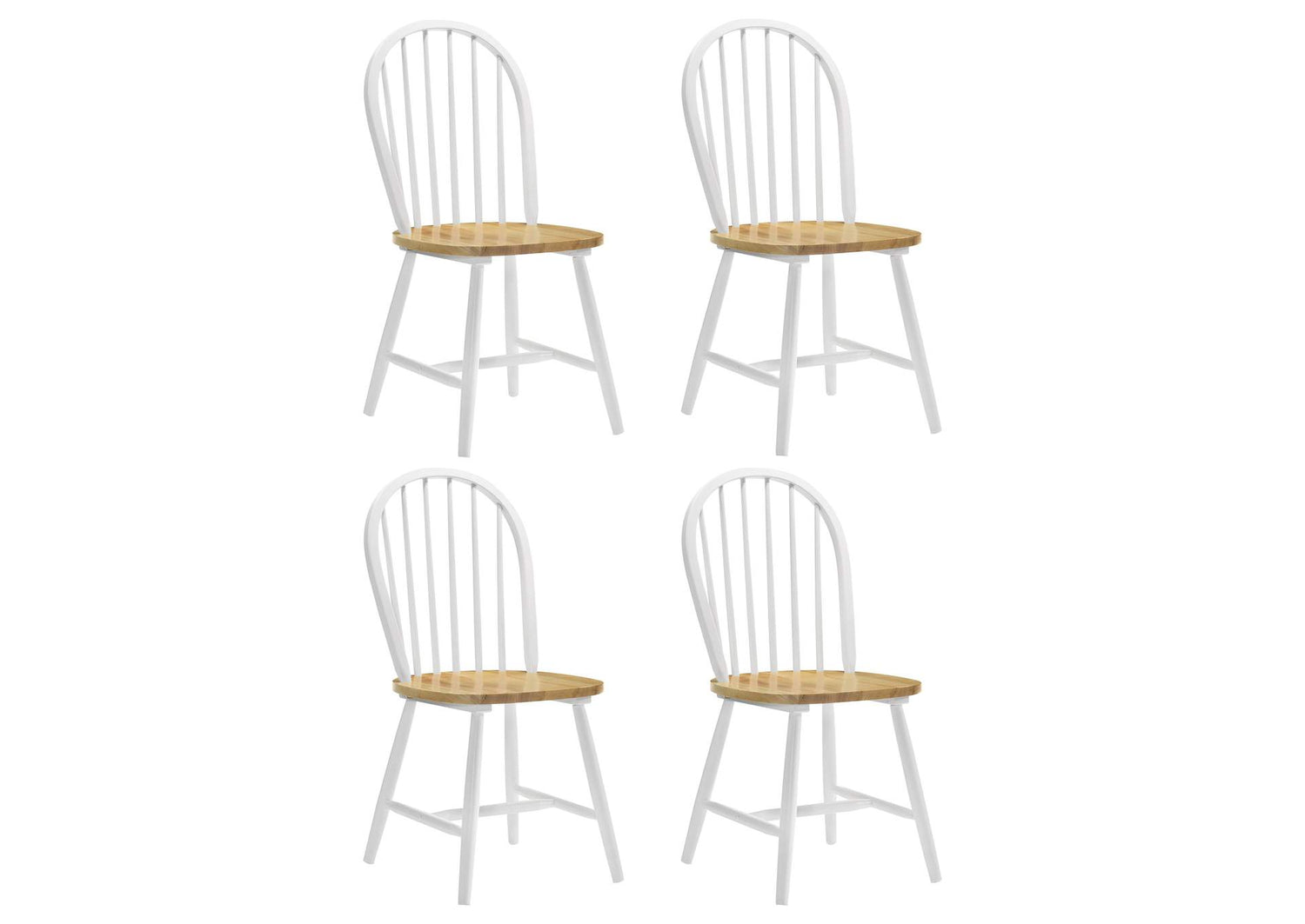 4129 Cinder Wood Dining Side Chair White (Set of 4)