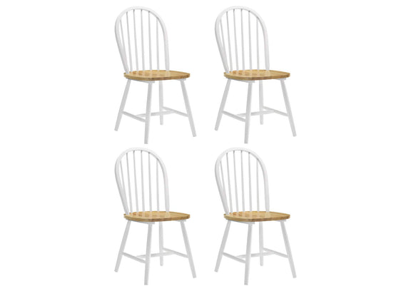 4129 Cinder Wood Dining Side Chair White (Set of 4)