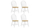 4129 Cinder Wood Dining Side Chair White (Set of 4)