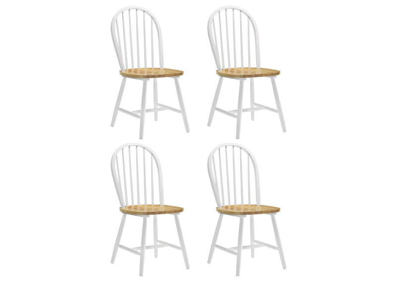 4129 Cinder Wood Dining Side Chair White (Set of 4)