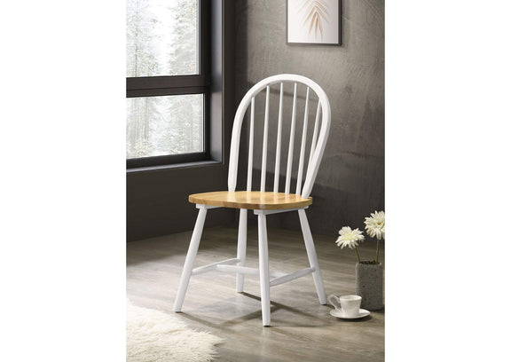 4129 Cinder Wood Dining Side Chair White (Set of 4)