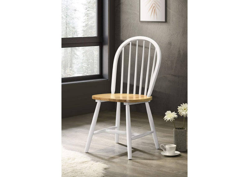 4129 Cinder Wood Dining Side Chair White (Set of 4)