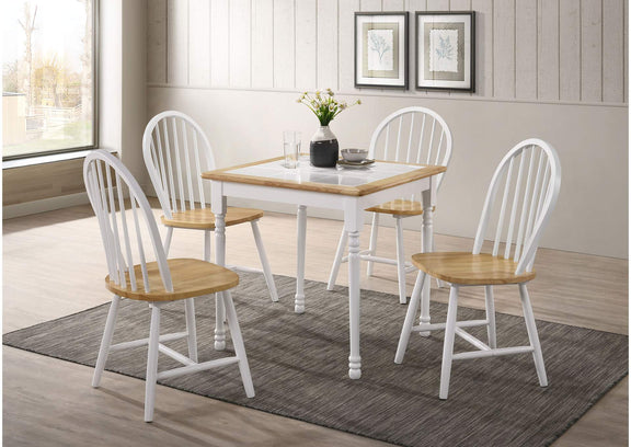 4129 Cinder Wood Dining Side Chair White (Set of 4)