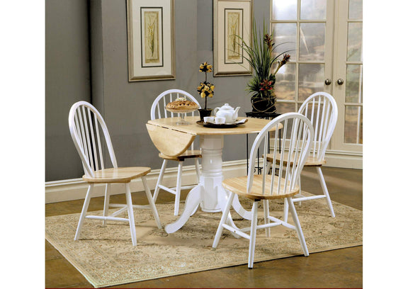 4129 Cinder Wood Dining Side Chair White (Set of 4)