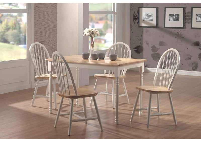 4129 Cinder Wood Dining Side Chair White (Set of 4)
