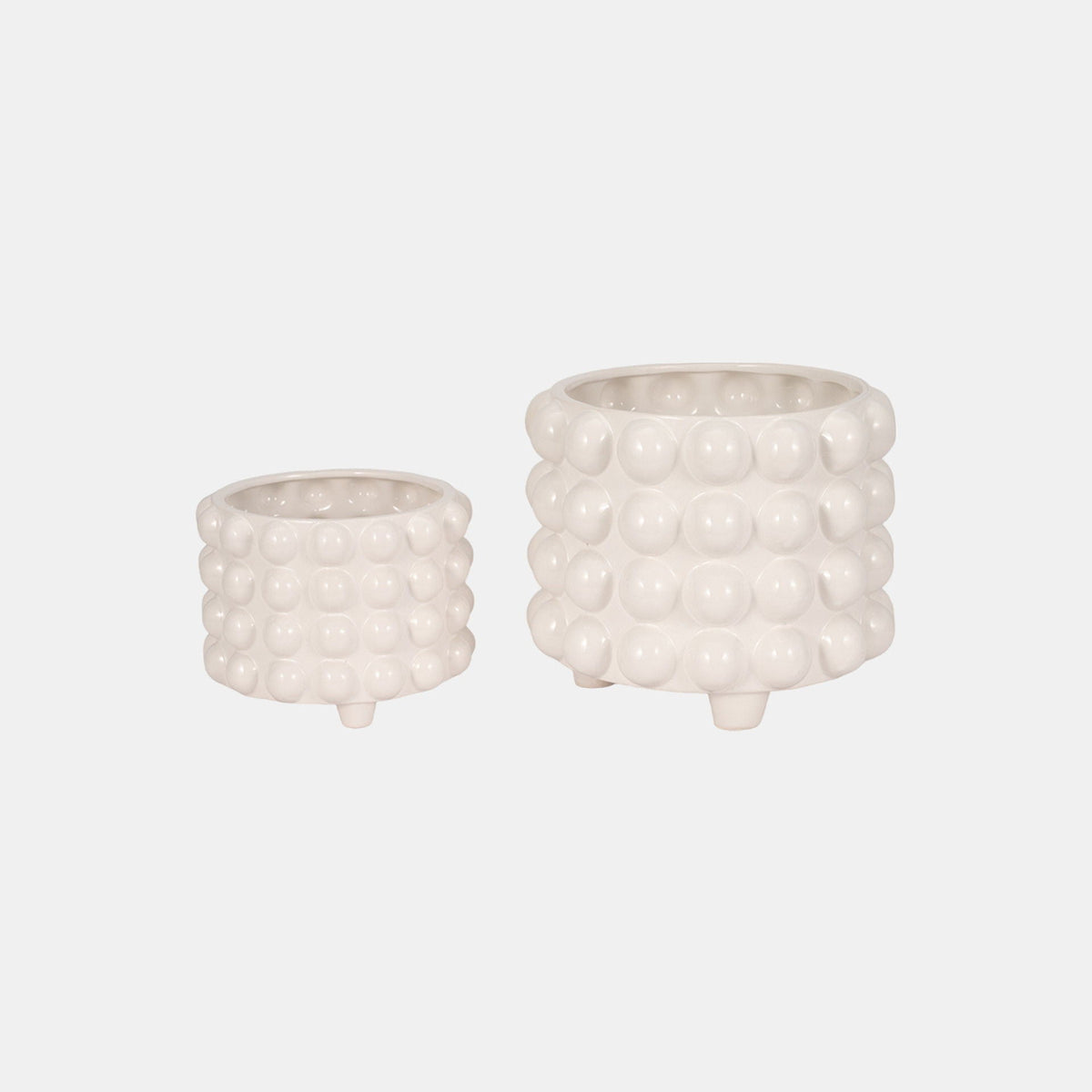 9 / 12" Bubble Planters (Set of 2) - White