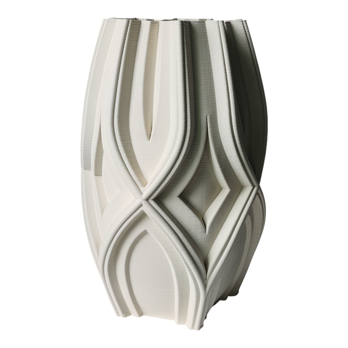 Salford Large 3D Printed Vase - Ivory