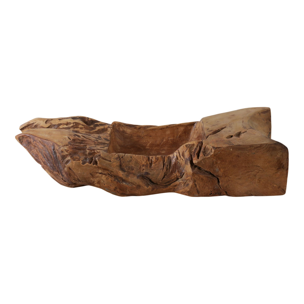 30" x 11" Teak Wood Bowl - Natural
