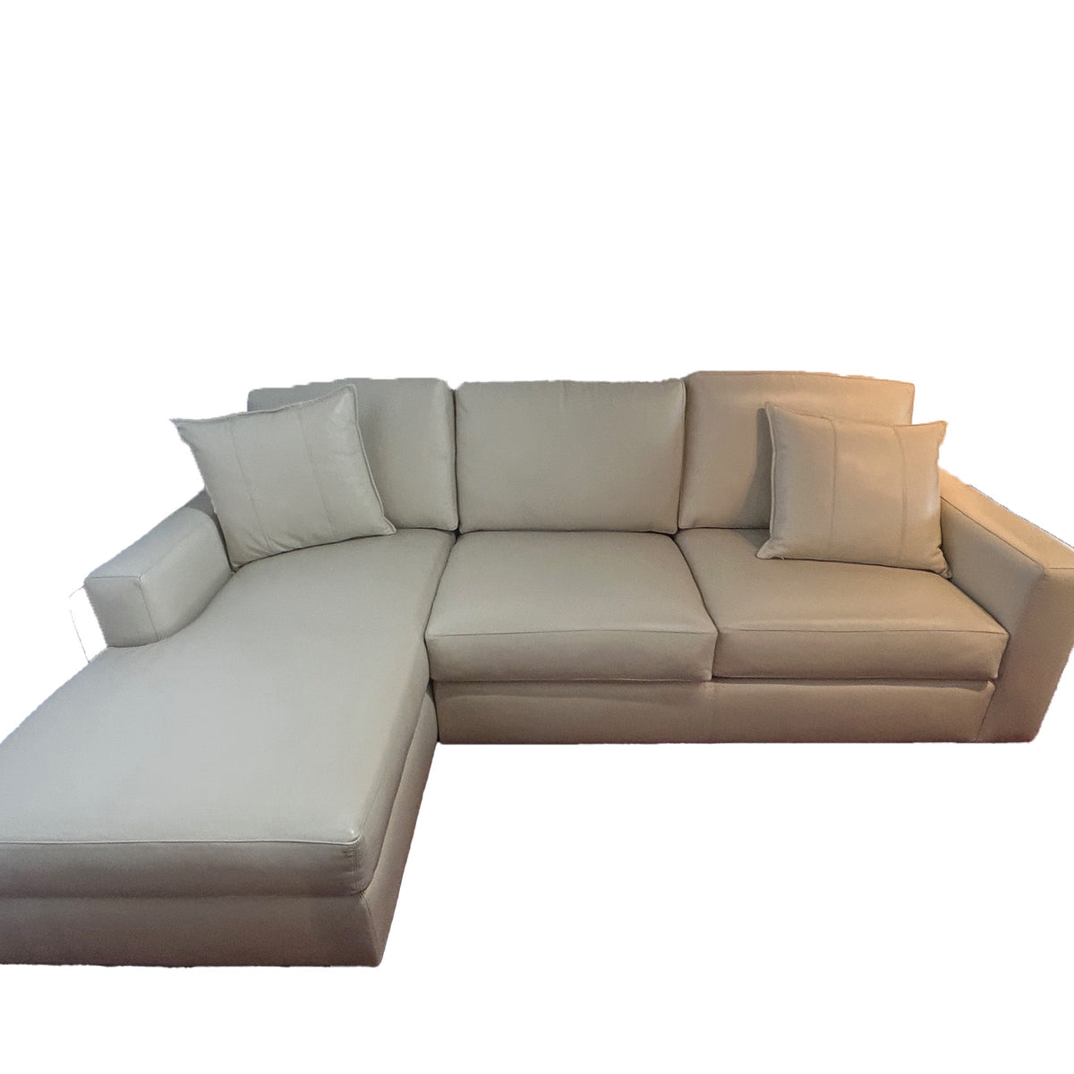 White Leather Sectional