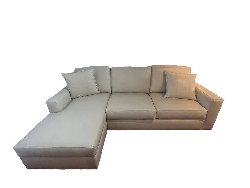 White Leather Sectional