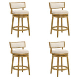 Noely - Modern Farmhouse Swivel Wood Counter Height Kitchen Bar Stool