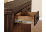 3F4173 Meadow Three Drawer Three Door Solid Wood Sideboard In Brick Brown