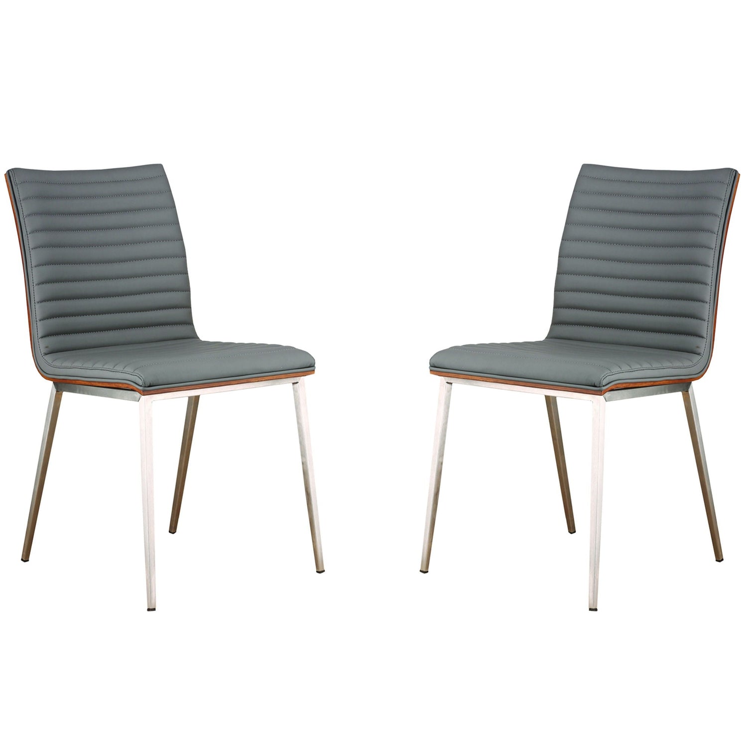 Café - Brushed Stainless Steel Dining Chair (Set of 6)