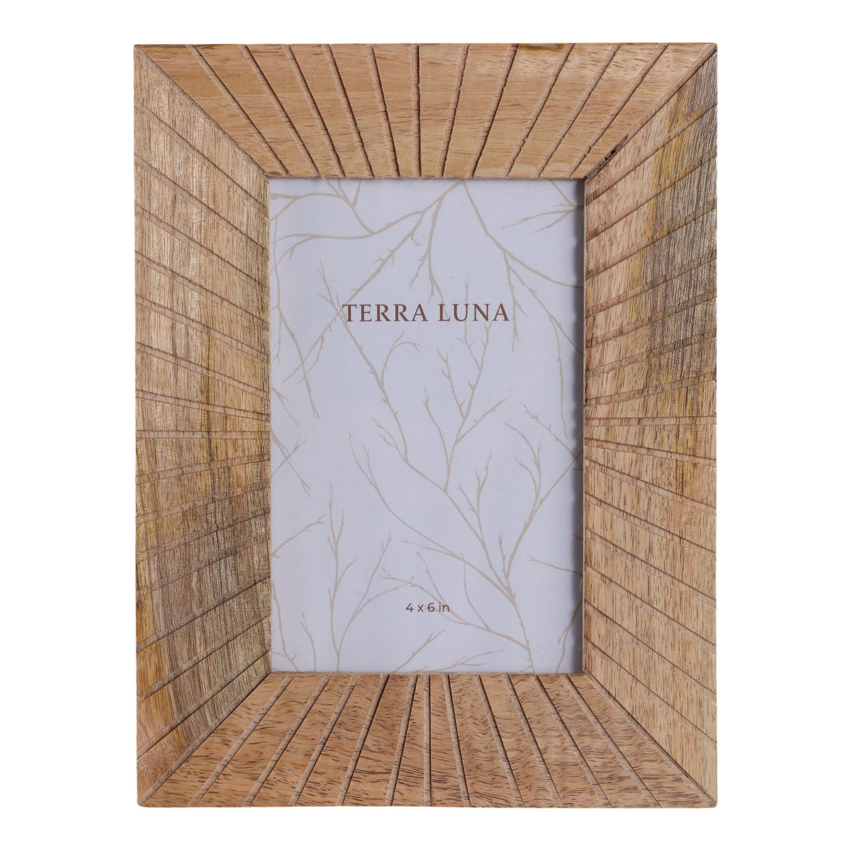 4" x 6" Wood Starburst Photo Frame - Natural