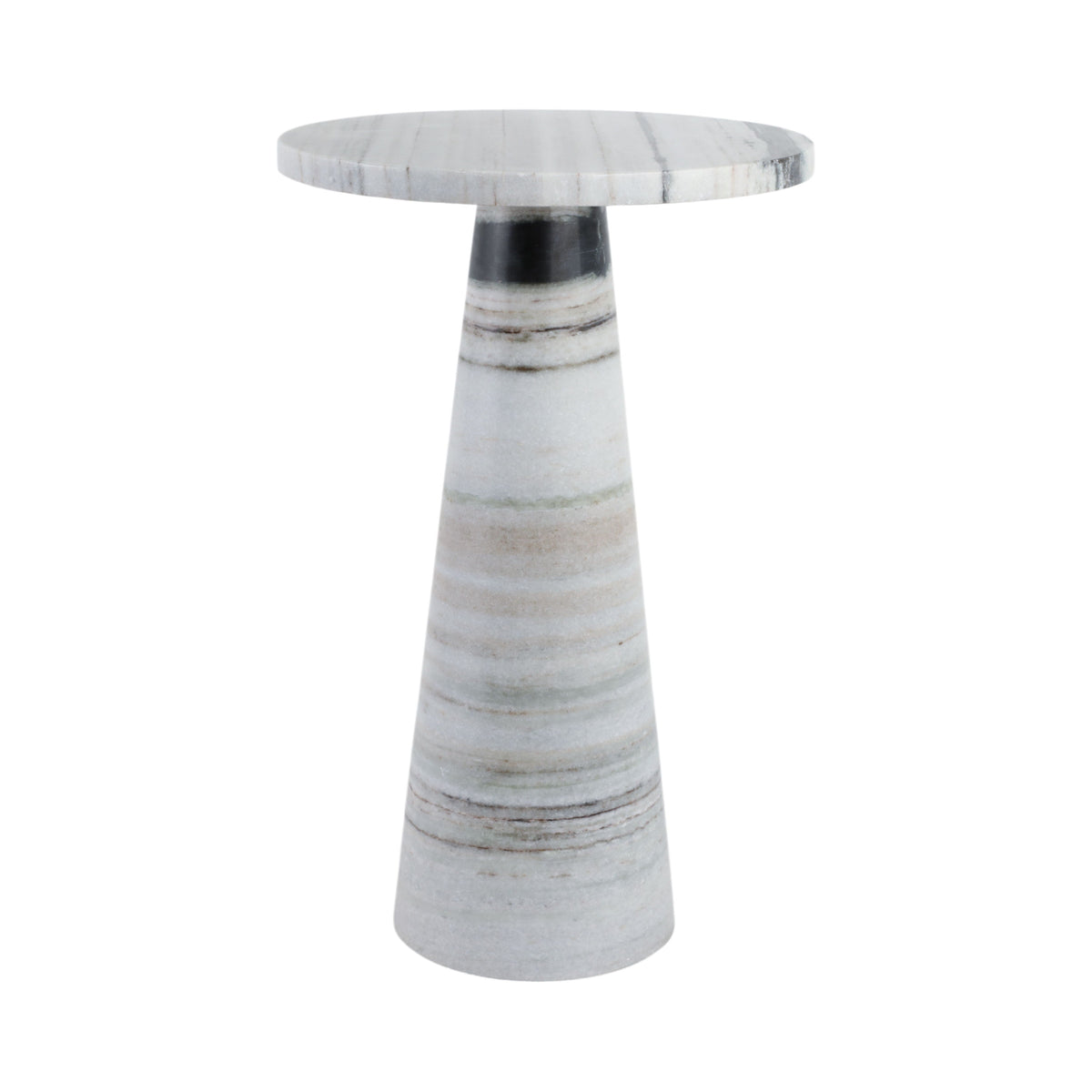 Panda Stone Marble Accent Table - Ivory
