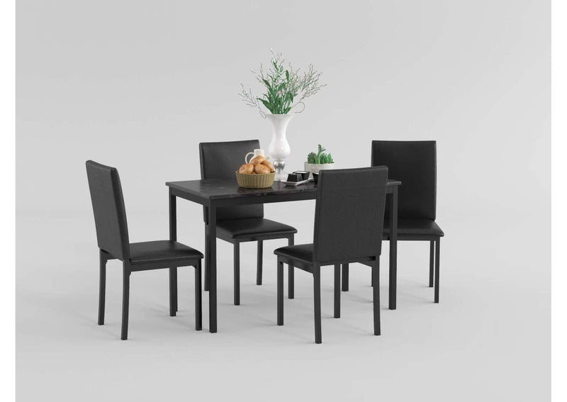 2601BK-48 Tempe Dining Table, Faux Marble Top