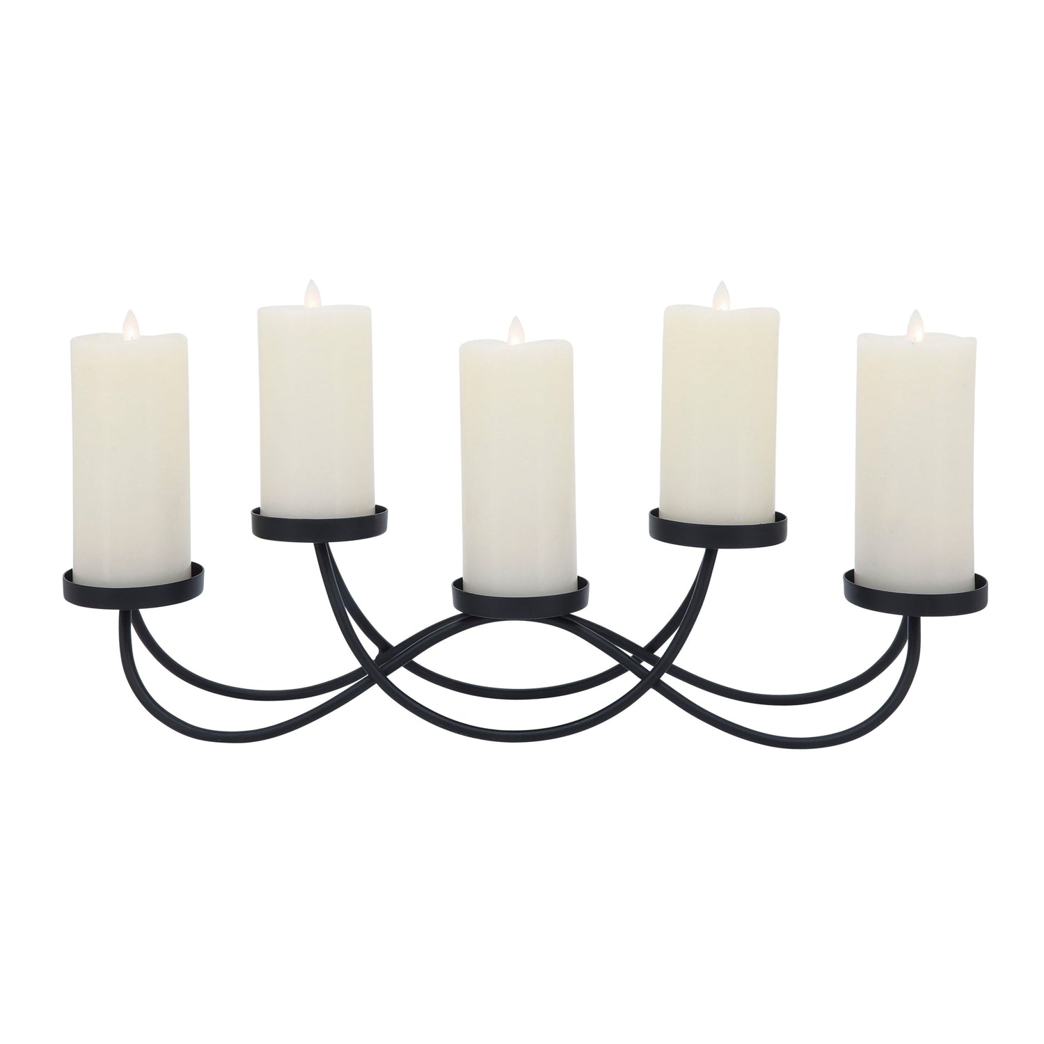 Metal 5-Pillar Holders 24" - Black