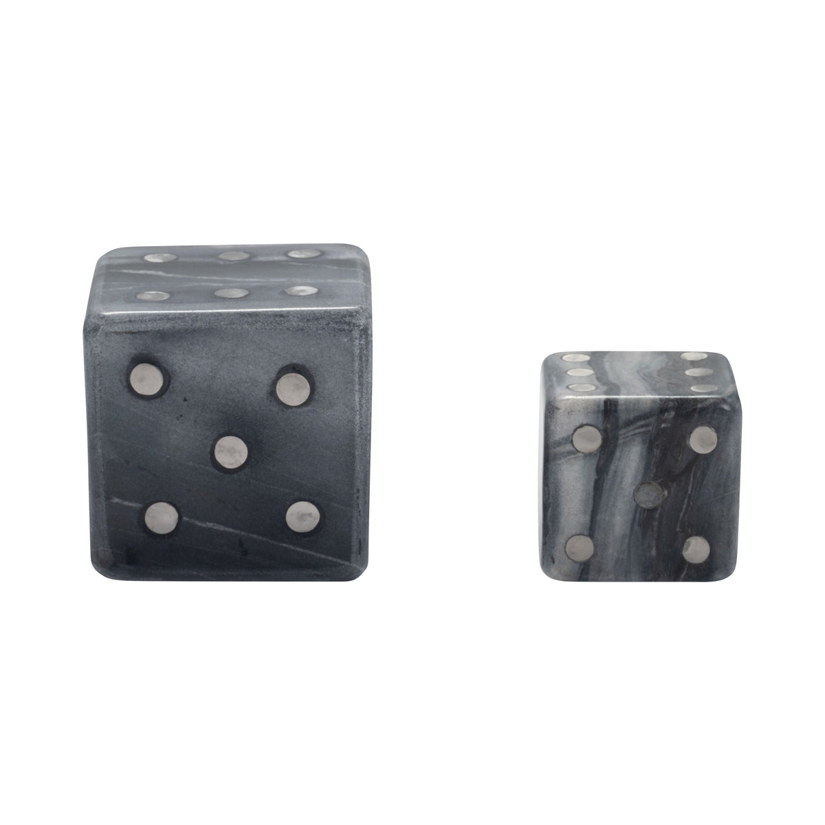 3 / 4" Mistry Marble Dice (Set of 2) - Gray
