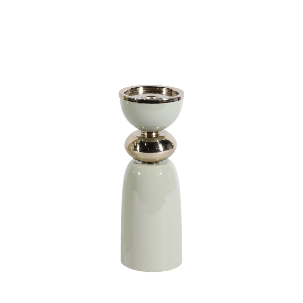 10" Curvy Taper And Pillar Holder - White