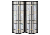 4407 Catabella 4-Panel Room Divider Folding Shoji Screen Floral