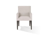 FPBL64B Modesto Upholstered Arm Chair In Abalone Linen And French Roast (Set of 2)