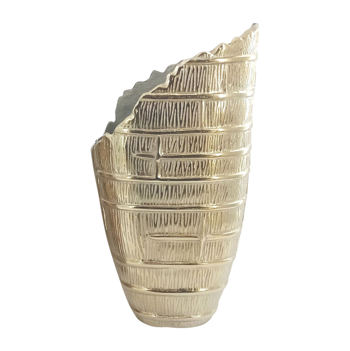 Metal 18" Aztec Large Vase - Gold