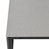 Crown - Aluminum And Teak Wood Outdoor Coffee Table - Black
