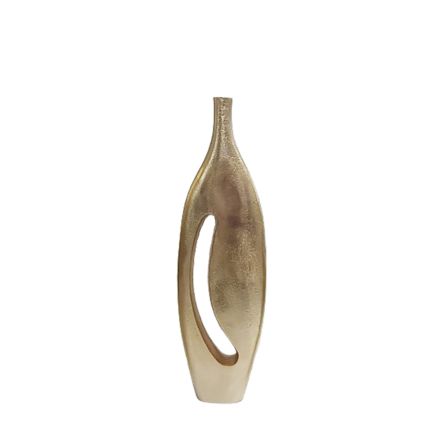 23" Carron Metal Vase - Champagne