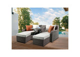 45010 Salena Patio Sofa with 2 Pillows and 2 Ottomans