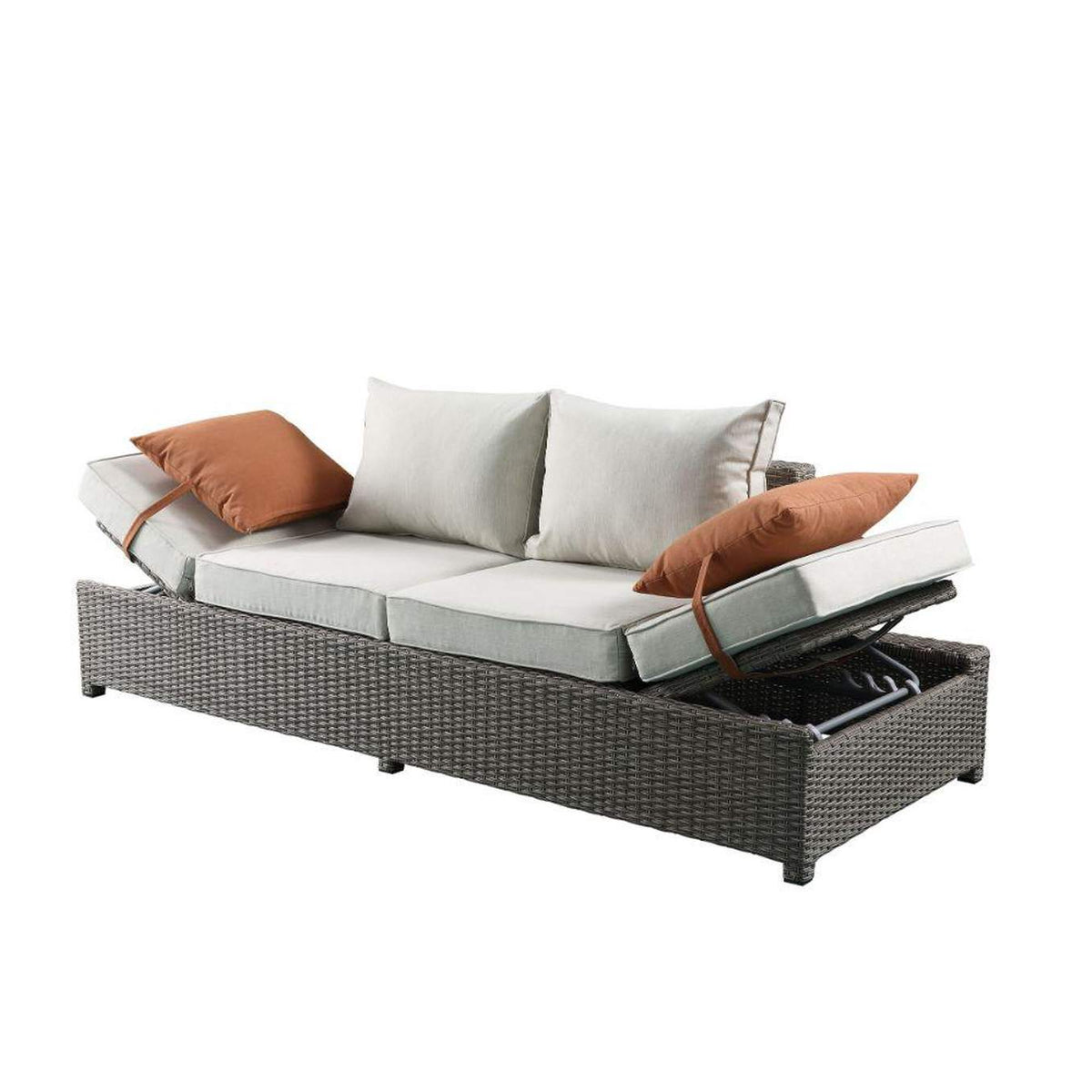 45015 Salena Patio Sofa with 2 Pillows and Ottoman