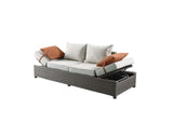 45015 Salena Patio Sofa with 2 Pillows and Ottoman