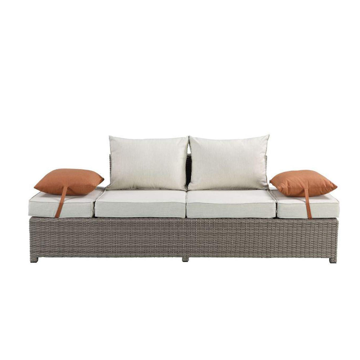45015 Salena Patio Sofa with 2 Pillows and Ottoman