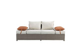 45015 Salena Patio Sofa with 2 Pillows and Ottoman