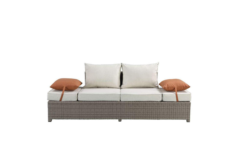 45015 Salena Patio Sofa with 2 Pillows and Ottoman