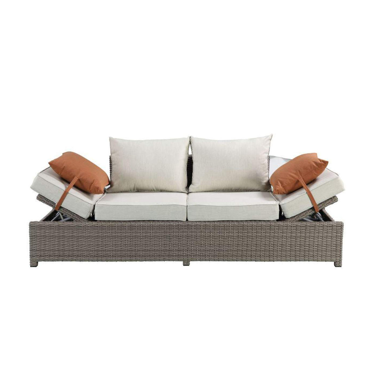 45015 Salena Patio Sofa with 2 Pillows and Ottoman