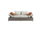 45015 Salena Patio Sofa with 2 Pillows and Ottoman