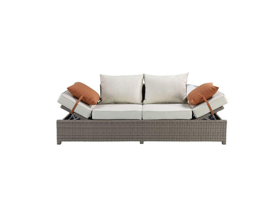 45015 Salena Patio Sofa with 2 Pillows and Ottoman