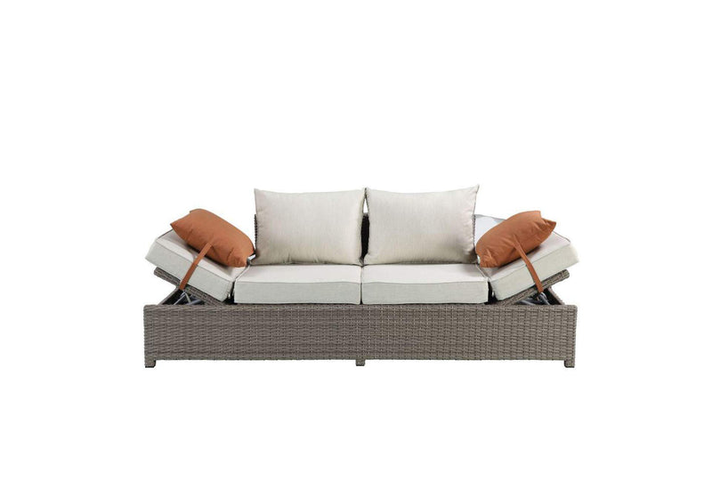 45015 Salena Patio Sofa with 2 Pillows and Ottoman