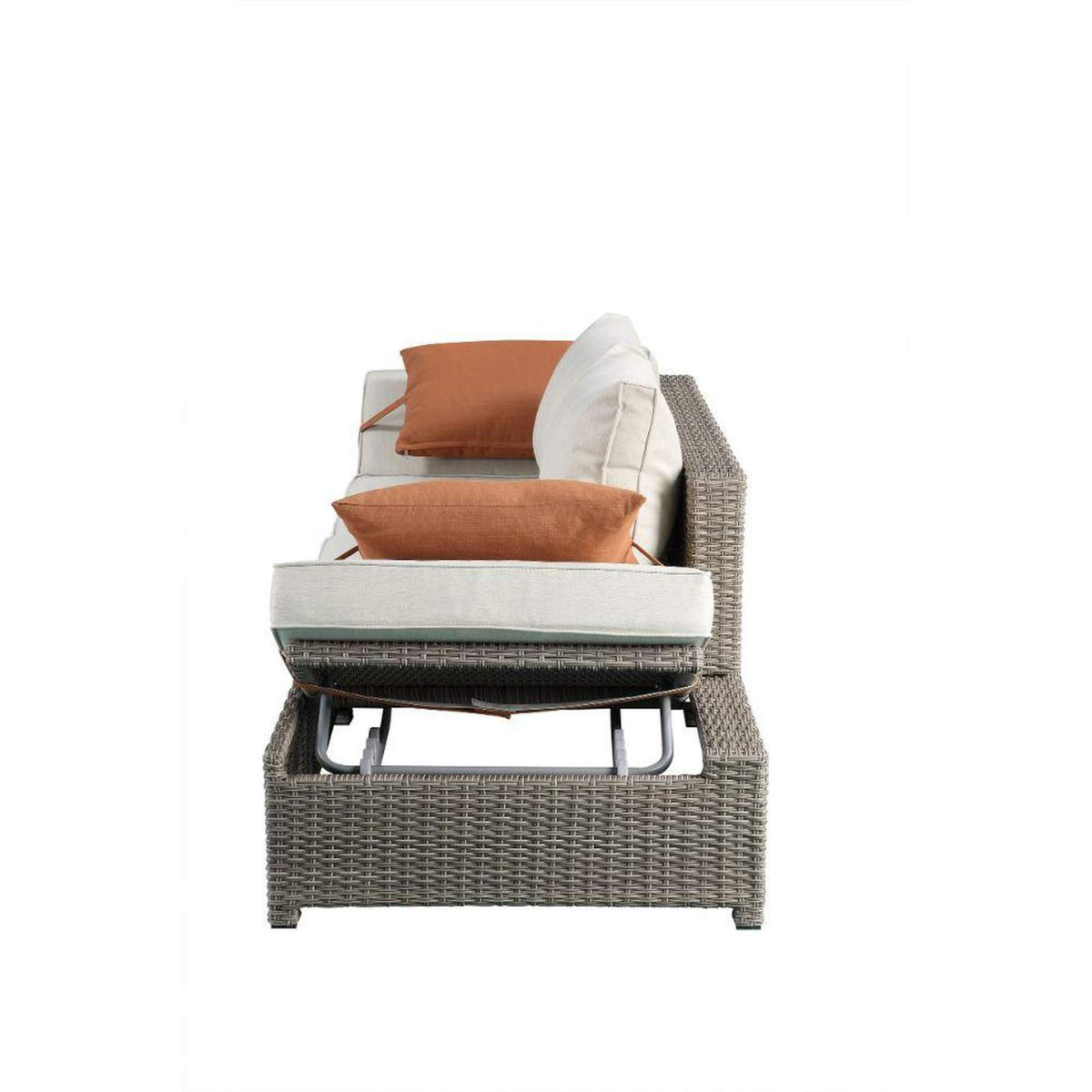 45015 Salena Patio Sofa with 2 Pillows and Ottoman