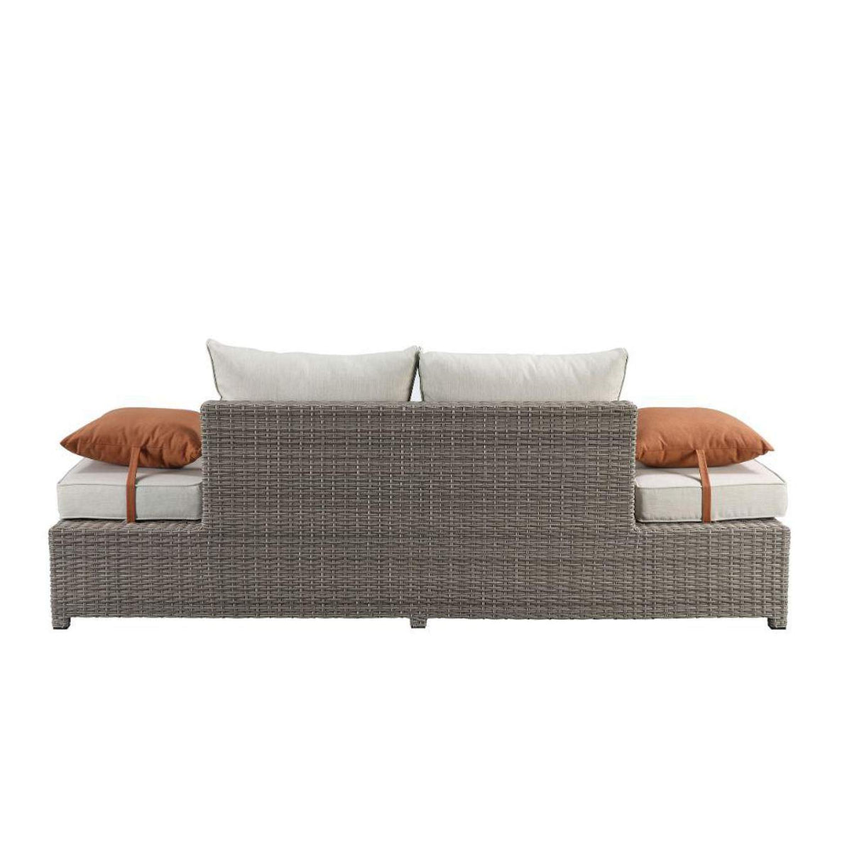 45015 Salena Patio Sofa with 2 Pillows and Ottoman
