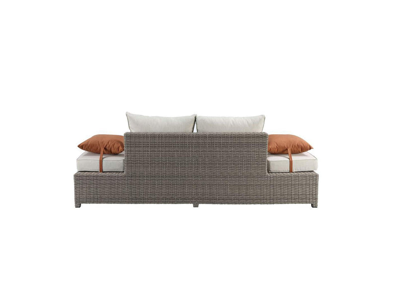 45015 Salena Patio Sofa with 2 Pillows and Ottoman