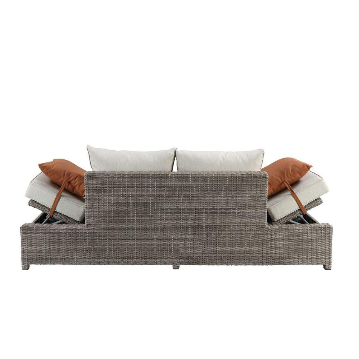 45015 Salena Patio Sofa with 2 Pillows and Ottoman