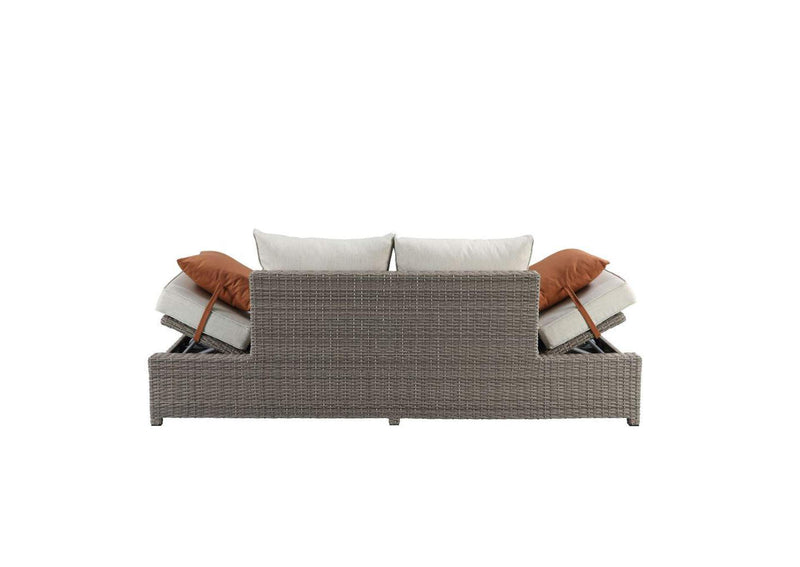 45015 Salena Patio Sofa with 2 Pillows and Ottoman
