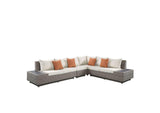 45020 Salena Patio Sectional Sofa with 4 Pillows and Coffee Table