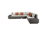 45020 Salena Patio Sectional Sofa with 4 Pillows and Coffee Table