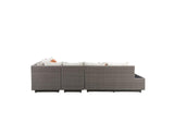45020 Salena Patio Sectional Sofa with 4 Pillows and Coffee Table