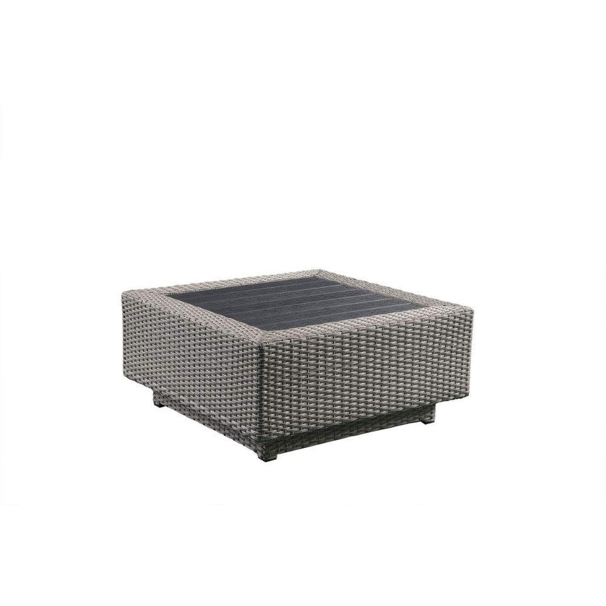 45020 Salena Patio Sectional Sofa with 4 Pillows and Coffee Table