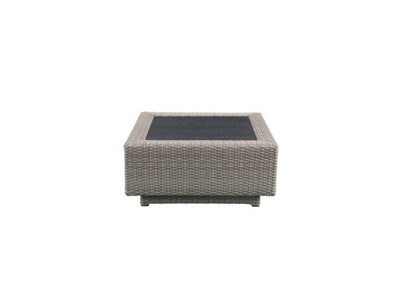 45020 Salena Patio Sectional Sofa with 4 Pillows and Coffee Table